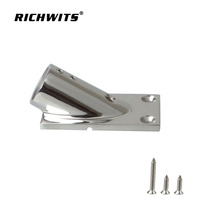 Base carrée en acier inoxydable 316 à 30 degrés pour rampe de bateau 22mm 25mm, raccord de tuyau pour quincaillerie marine de yacht