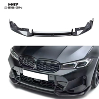 Spoiler Bumper Depan 3-Piece Serat Karbon Kering Gaya ADRO, Tampilan Sport Agresif untuk BMW Seri 3 G20LCI 2023-2026