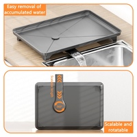 Étagère extensible de rangement unique pour évier de cuisine avec égouttoir 2 étages sèche-vaisselle égouttoir séchage étagère de rangement pour la cuisine