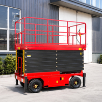 Plateforme élévatrice mobile à ciseaux de fabrication chinoise, plateforme de travail hydraulique surélevée pour le nettoyage des bâtiments et les opérations en haute altitude