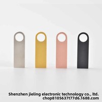 Cangkang U Disk Logam Paduan Seng Versi Panjang Koloid Hitam Dukungan Khusus Ukiran Laser USB2.0/3.0 Garansi 1 Tahun