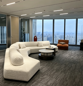 <span class=keywords><strong>Canapé</strong></span> <span class=keywords><strong>modulable</strong></span> en velours chenille Xibei Furniture Original Glacier, style italien minimaliste, grand format pour villa et appartement, ensemble en forme d'arc - Product Image 3