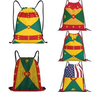 Bolsa Ligera con Cordón y Bandera de Granada, Mochila Patriótica con Cordón, Mochila Deportiva para Gimnasio, Baile, Senderismo y Viajes - Product Image 1