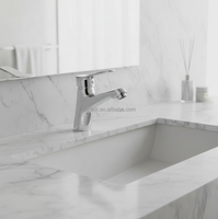 Nouvelle conception de robinetterie sanitaire pour hôtel, mitigeur de lavabo monocommande de luxe en acier inoxydable poli, à poser sur le comptoir