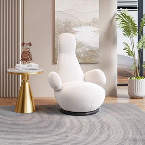 Poltrona Girevole di Design Italiano Moderno con Gambe in Metallo, Arredamento per Soggiorno Easy-Leisure per Uso Domestico - Product Image 4