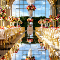 Wedding Floor Decoration Boda Tapis Miroir Mariage Mirror Aisle Runner Wedding Sheets Mirror Carpet