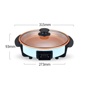 Sartenes Eléctricas Redondas Antiadherentes Multifuncionales para Pizza y Cocina, Fáciles de Usar y Limpiar - Product Image 2