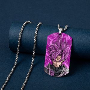 Collier en acier inoxydable plaqué or Super Saiya <span class=keywords><strong>Z</strong></span>, forme de dessin animé, avec impression couleur et gravure, accessoire d'animation - Product Image 3