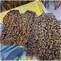 Extensiones de Cabello Humano Virgen Vietnamita Crudo SDD, Paquetes de Cabello Rizado Pixie, Doble Trama, Dropshipping, Cutícula Alineada