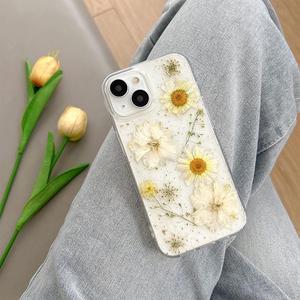 Custodia per telefono <span class=keywords><strong>trasparente</strong></span> vera margherita fiore per <span class=keywords><strong>iPhone</strong></span> 17 16 <span class=keywords><strong>11</strong></span> 12 13 14 15 <span class=keywords><strong>Pro</strong></span> Couqe di lusso in TPU fiore essiccato <span class=keywords><strong>trasparente</strong></span> - Product Image 3