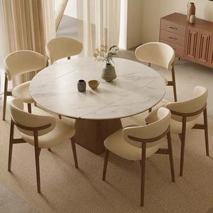 नॉर्डिक फर्नीचर विस्तार योग्य लकड़ी का अदृश्य डाइनिंग रूम टेबल चेयर सेट आयताकार फोल्डिंग स्पेस सेविंग डाइनिंग टेबल - Product Image 3