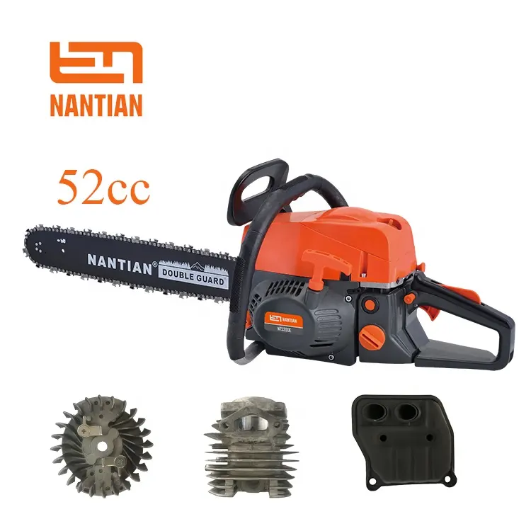 NANTIAN अच्छी गुणवत्ता पेशेवर 52cc स्टील पेट्रोल 5200 Chainsaw श्रृंखला चोखा