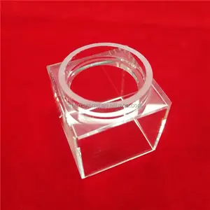 Célula de fluxo de vidro de quartzo UV de alta temperatura para pesquisa de laboratório, resistência à corrosão, cuvette de quartzo transparente