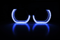 I7-L Cache de projecteur LED 3 pouces 5D Crystal RGB Angel Eye avec éclairage de bienvenue DRL et clignotant amélioré