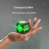 Niveau laser infrarouge portable Borka FQT-2, mini projecteur 2 lignes à lumière verte, haute précision, forte luminosité