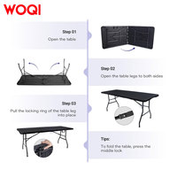 Table pliante WOQI, portable, pliable, pour le camping en plein air, facile à ranger, durable, pour les pique-niques, les fêtes, les événements et la maison