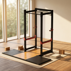 Multi Function Power <b>Rack</b> Weightlifting <b>Squat</b> Bench Press Station Red Powder Coated Safety Hardware Universal Application - Product Image 5