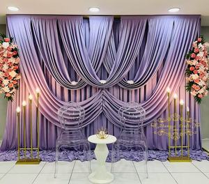 Nuovo sipario <span class=keywords><strong>verde</strong></span> <span class=keywords><strong>scuro</strong></span> personalizzato con pannello di fondo Swag anteriore per drappi di scena di nozze decorazione per eventi - Product Image 5