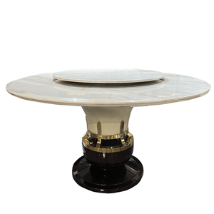 Ensemble de meubles de restaurant haut de gamme pour villa, avec <span class=keywords><strong>table</strong></span> à manger ronde en marbre et chaises, pour un <span class=keywords><strong>service</strong></span> de sourcing de projets clés en main - Product Image 3