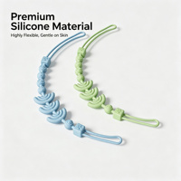 Attache-sucette en silicone anti-perte pour bébé, support de sucette et jouet de dentition pour nouveau-né et nourrisson