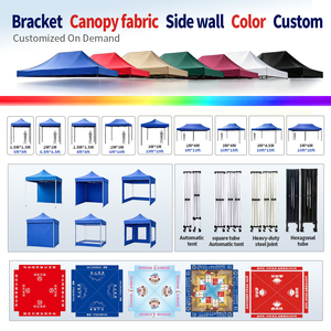 Carpa Plegable de Acero 3x3m al por Mayor, Impresión Personalizada, <span class=keywords><strong>Lona</strong></span> <span class=keywords><strong>Impermeable</strong></span> de Alta Calidad para Eventos Empresariales, Incluye Estacas y Cuerdas - Product Image 2