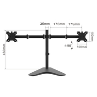 Support de bureau moderne flexible à ressort à gaz pour ordinateur portable et bras de moniteur réglable pour ordinateur