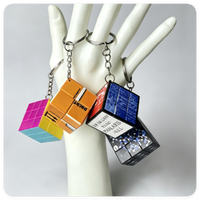 Porte-clés cube magique numérique UV de 3,5 cm au design unique, idéal pour logo personnalisé et paysages extérieurs