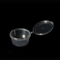1OZ-7OZ Boîte à lunch en plastique jetable avec couvercle à charnière Récipient de stockage des aliments pour micro-ondes pour le contrôle des portions des aliments à emporter