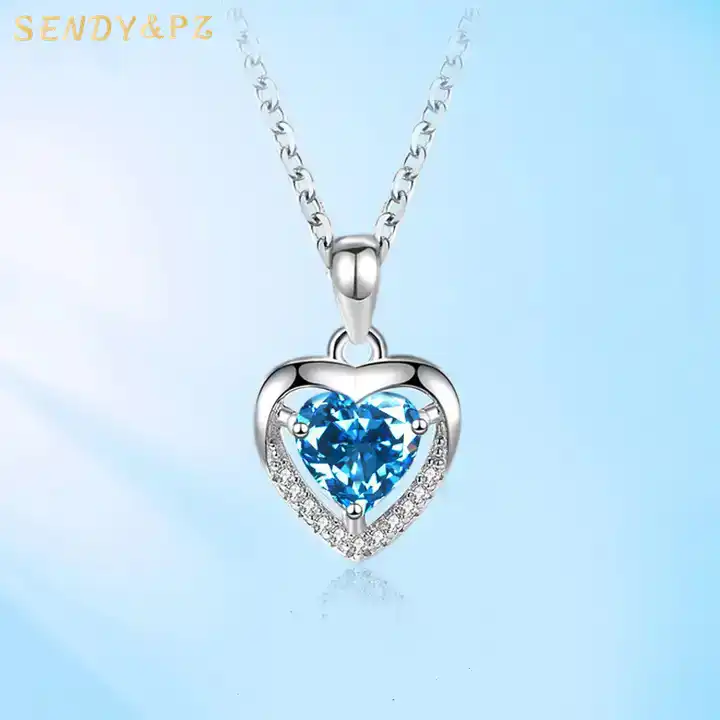 Amazon.com: CHERUBIC Titanic Heart of the Ocean Necklace, Forever Love Heart  Necklace Pendant Shining Crystal Zircon Jewelry Gifts For Women : Clothing,  Shoes & Jewelry