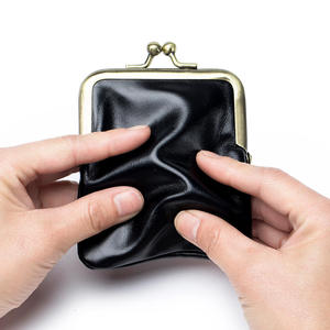 Andong Leather <b>Coin</b> <b>Purse</b> for Women Small Clip New Retro Fashion Genuine Cow Leather Short Wallet Europe Style 2033 - Product Image 3