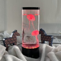 Lampe de poisson gelée à LED rechargeable USB Lampe d'ambiance pour méduses d'aquarium artificiel Lampe de table décorative à LED