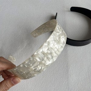 Bandeau en acétate pour femmes, style classique, écaille de tortue, large bord, épaissi, accessoires - Product Image 6