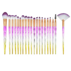 20Pc Cosmetics Makeup Brush Plastic Powder Brush Blush Brush