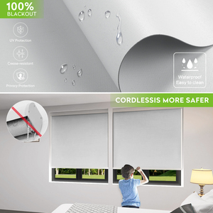 Persianas Enrollables ZSTARR Inalámbricas, Fáciles de Instalar para Inquilinos, Persianas Enrollables Impermeables de Tela, Ideales para Decoración de Ventanas de Cocina y Baño - Product Image 3