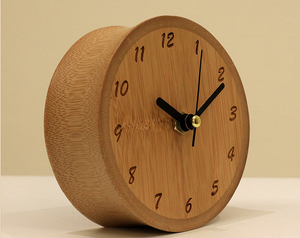 Home Decor Gift Modern <strong>Desk</strong> Table Bamboo Wooden Needle Time Alarm <strong>Clock</strong> - Product Image 5