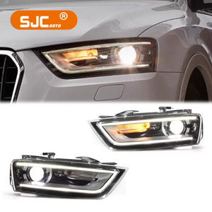 Sistema di illuminazione faro SJC per <span class=keywords><strong>Audi</strong></span> <span class=keywords><strong>Q3</strong></span> <span class=keywords><strong>2012</strong></span> - 2015 aggiornamento faro a LED modificato accessori per auto gruppo luce anteriore - Product Image 1