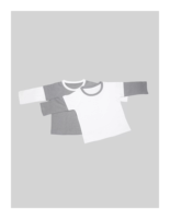 Chemise de base à manches longues pour enfants, 55% chanvre, 45% coton biologique, couleurs contrastées