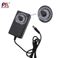 Plug in 3V-12V 1A Led Gradateur Régulateur de vitesse Gradation 3W-12W AC DC Tension réglable Adaptateur secteur pour moteur Bande lumineuse LED