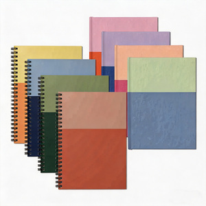 Quaderno Personalizzato Bicolore con LOGO Personalizzato, Diario <span class=keywords><strong>a</strong></span> Blocchi di Colore Verticali, Quaderno <span class=keywords><strong>a</strong></span> <span class=keywords><strong>Righe</strong></span> Personalizzato, Quaderno <span class=keywords><strong>a</strong></span> <span class=keywords><strong>Spirale</strong></span> Minimalista e Carino - Product Image 2