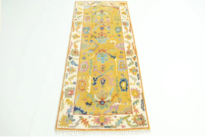 Alfombra de Lana Hecha a Mano de Alta Demanda, Alfombra Moderna de Pasillo en Tonos Pastel para Sala de Estar y Dormitorio - Product Image 2