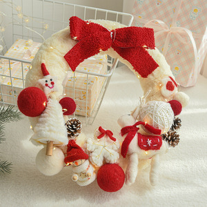 Giáng sinh nai sừng tấm và cừu cảm thấy sang trọng vòng hoa bánh rán tự làm mặt dây chuyền trang trí bầu không khí mới Nguồn cung cấp bên trang sức - Product Image 3