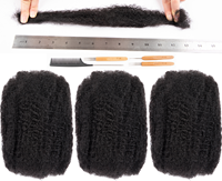 Prix Usine de Gros, Cheveux Afro Kinky Bouclés à Teindre en Vrac de 8 Pouces, Cheveux à Torsader, Tresses au Crochet avec Extensions de Dreadlocks Humaines