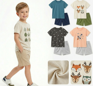 Overstock Clearance Mixed Styles Kids Summer 2-Piece Cotton Sets Breathable T-Shirts <b>Tank</b> Tops Shorts Bulk Outfits - Product Image 2