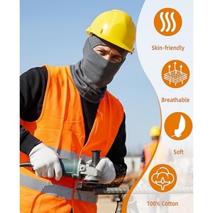 Cagoule et doublure de <span class=keywords><strong>casque</strong></span> en coton FR, protection contre les arcs électriques, conforme NFPA2112 CAT2, modèle FRCA8001, résistant au feu, coutures renforcées, pour le soudage - Product Image 5