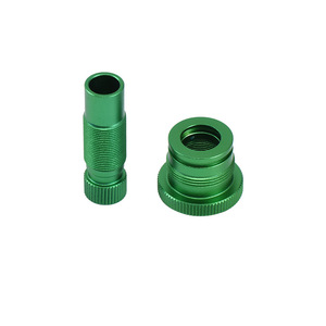 Piezas de aleación de aluminio mecanizadas por CNC, componentes de fresado torneados a medida, acabado anodizado en verde para soportes de teléfono y linternas - Product Image 1