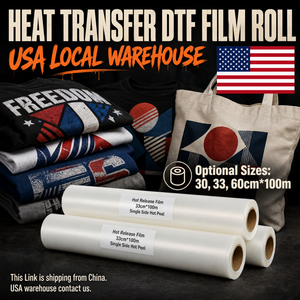 Hot Sale Premium Direct to Film Roll 75 Micron 60cm Roll Anti Curl Cold Peel PET Roll for Garment Heat Press