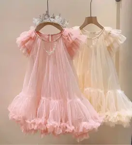 2023 new arrival girl princess pink tutu dresses for baby girls Spanish wedding dress clothing boutiques