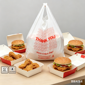 Household Use Durable HDPE Plastic Vest <b>Bags</b> Multi Function T-Shirt Carry <b>Bags</b> Daily Shopping Waste Storage Grocery <b>Pack</b> Home - Product Image 1