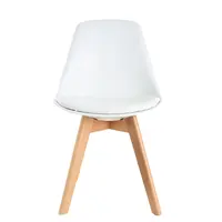 Chaise tulipe moderne 1 pièce, siège avec jambe en bois, coussins pour meubles de Restaurant, bon marché