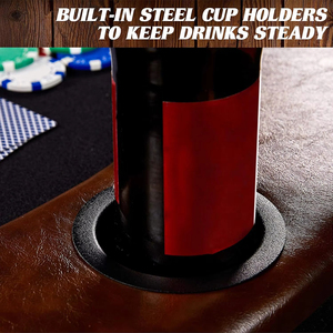 Người kế Nhiệm 10-Player Texas Poker bảng với dát Đèn Led 2 USB 2 Type-C cổng xách tay blackjack gấp lưu trữ tính năng - Product Image 5